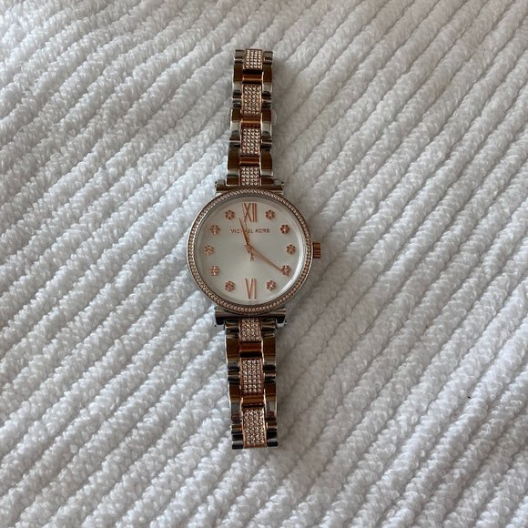 Michael Kors Sofie Pave Two-Tone Watch - Picture 4 of 7